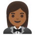 woman in tuxedo, medium-dark skin tone